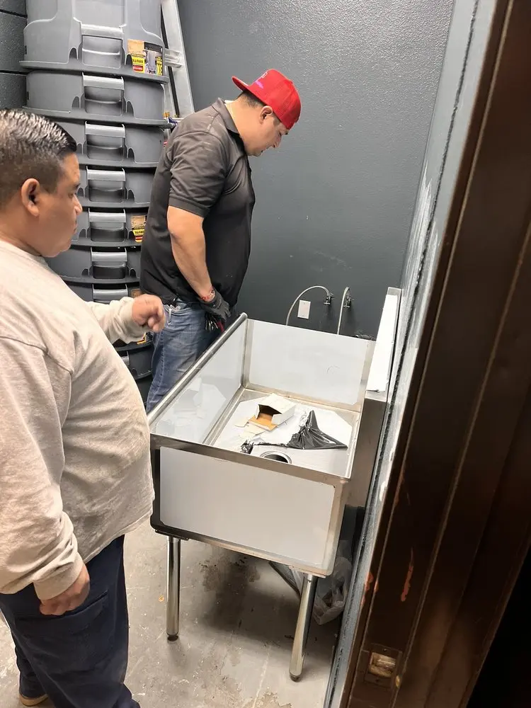 Commercial plumbing and sink installation in Red Mountain